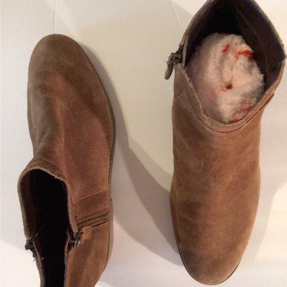 Cole Haan Tan Suede Ankle Boots